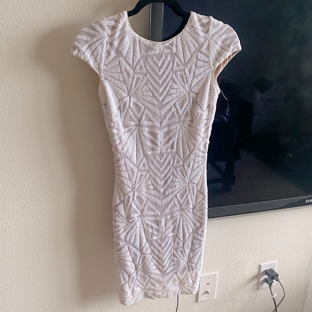 White Sequin Dress Small